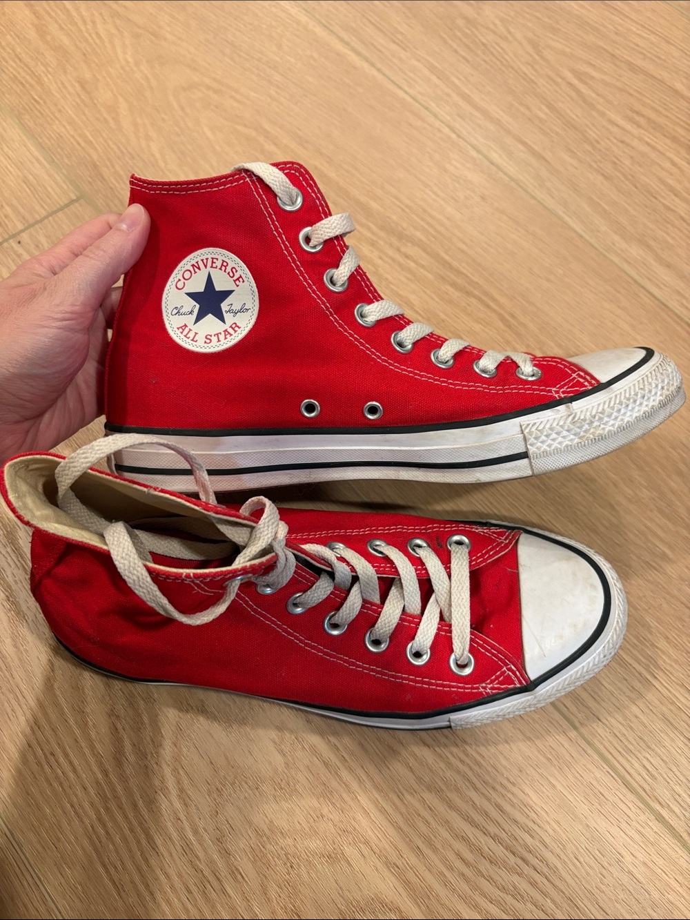 Converse Red High-Top Sneakers